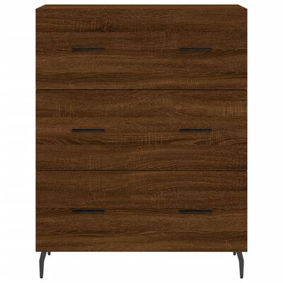 vidaXL Highboard Brown Oak 69.5x34x180 cm Engineered Wood