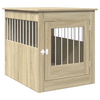 vidaXL Dog Crate Furniture Sonoma Oak 64.5x80x71 cm Engineered Wood