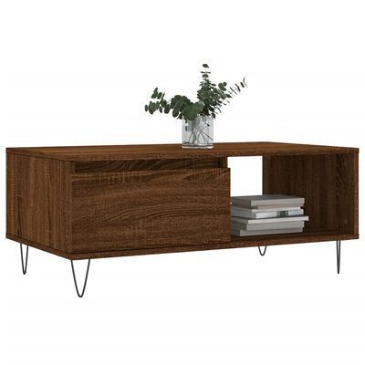 vidaXL Coffee Table Brown Oak 90x50x36.5 cm Engineered Wood