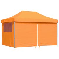 vidaXL Foldable Party Tent Pop-Up with 4 Sidewalls Orange