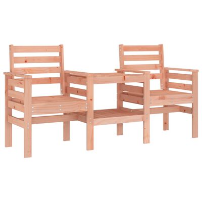 vidaXL Garden Bench with Table 2-Seater Solid Wood Douglas