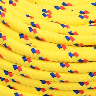 vidaXL Boat Rope Yellow 6 mm 100 m Polypropylene