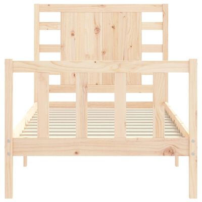 vidaXL Bed Frame without Mattress Small Single Solid Wood Pine