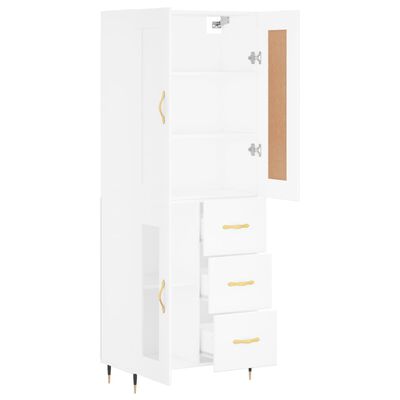 vidaXL Highboard White 69.5x34x180 cm Engineered Wood