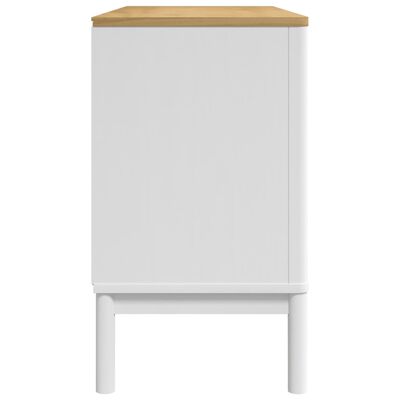 vidaXL Sideboard FLORO White 114x43x74 cm Solid Wood Pine