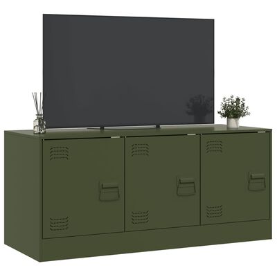 vidaXL TV Cabinet Olive Green 99x39x44 cm Steel