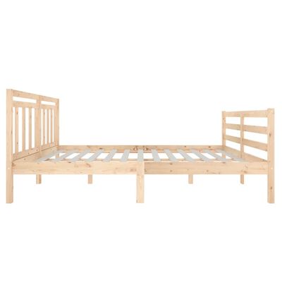 vidaXL Bed Frame without Mattress Solid Wood 140x190 cm (810410+814094)