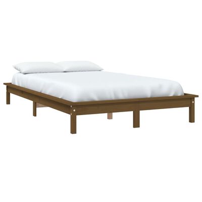 vidaXL Bed Frame without Mattress Honey Brown 200x200 cm Solid Wood