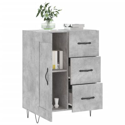 vidaXL Sideboard Concrete Grey 69.5x34x90 cm Engineered Wood