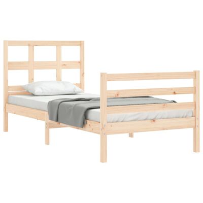 vidaXL Bed Frame without Mattress 90x200 cm Solid Wood