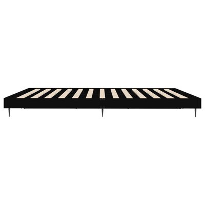 vidaXL Bed Frame without Mattress Black 200x200 cm Engineered Wood