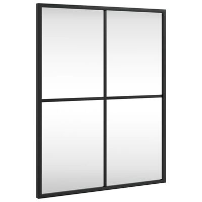 vidaXL Wall Mirror Black 40x50 cm Rectangle Iron