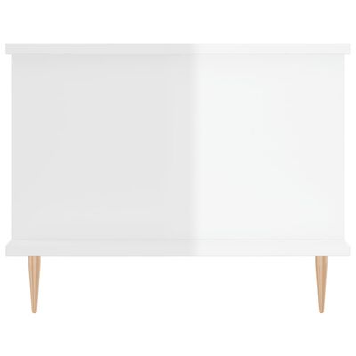 vidaXL Coffee Table High Gloss White 90x50x40 cm Engineered Wood