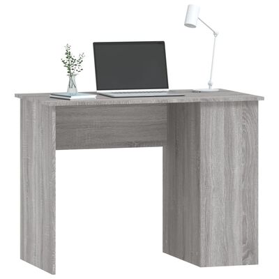 vidaXL Desk Grey Sonoma 100x55x75 cm Engineered Wood