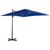 vidaXL Cantilever Garden Parasol with Aluminium Pole Azure Blue 250x250 cm