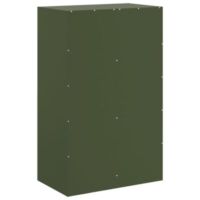 vidaXL Sideboard Olive Green 67x39x107 cm Steel