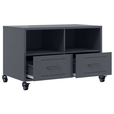 vidaXL TV Cabinet Anthracite 68x39x43.5 cm Steel