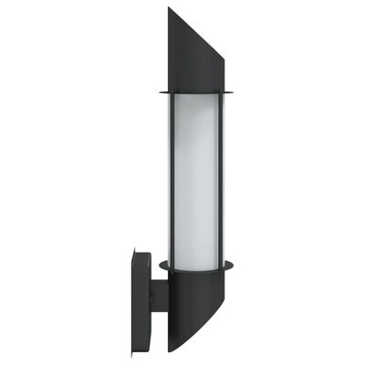 vidaXL Outdoor Wall Light Black Stainless Steel