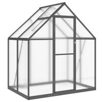 vidaXL Greenhouse with Base Frame Anthracite 169x114x195 cm Aluminium