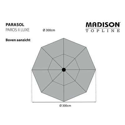 Madison Garden Parasol Paros II Luxe 300 cm Ecru