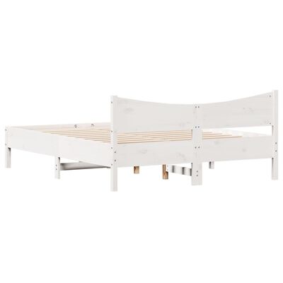 vidaXL Bed Frame without Mattress White 160x200 cm Solid Wood Pine