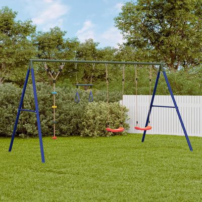 vidaXL Outdoor Swing Set with Swings. Trapeze. Disc Swing