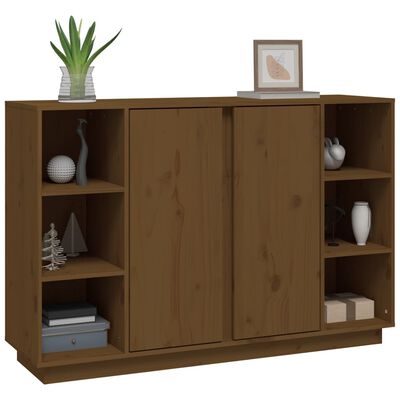 vidaXL Sideboard Honey Brown 120x35x80 cm Solid Wood Pine