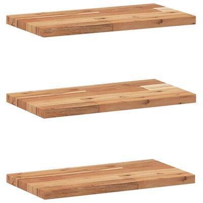 vidaXL Floating Shelves 3 pcs 60x20x2 cm Oil Finished Solid Wood Acacia