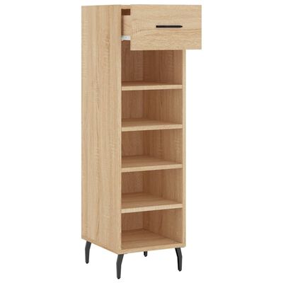 vidaXL Shoe Cabinet Sonoma Oak 30x35x105 cm Engineered Wood