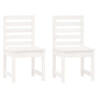 vidaXL Garden Chairs 2 pcs White 50x48x91.5 cm Solid Wood Pine