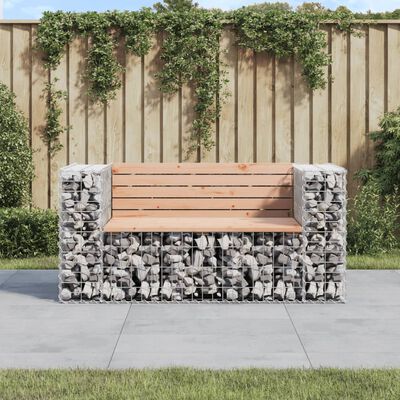 vidaXL Garden Bench Gabion Design 143x71x65.5 cm Solid Wood Douglas