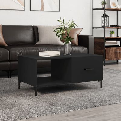 vidaXL Coffee Table Black 90x50x40 cm Engineered Wood