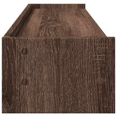 vidaXL Monitor Stand Brown Oak 100x24x16 cm Engineered Wood