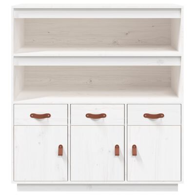 vidaXL Highboard White 100x40x108.5 cm Solid Wood Pine