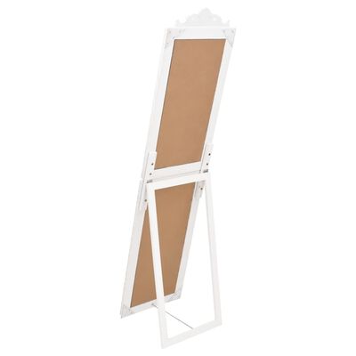 vidaXL Free-Standing Mirror White 50x200 cm