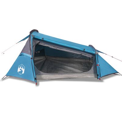 vidaXL Camping Tent Tunnel 2-Person Blue Waterproof