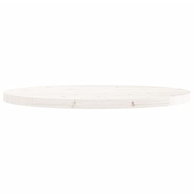 vidaXL Table Top Round White Ø90x3 cm Solid Wood Pine