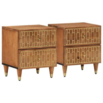 vidaXL Bedside Cabinets 2 pcs 40x33x46 cm Solid Wood Mango