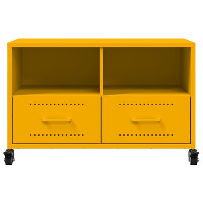 vidaXL TV Cabinet Mustard Yellow 68x39x43.5 cm Steel