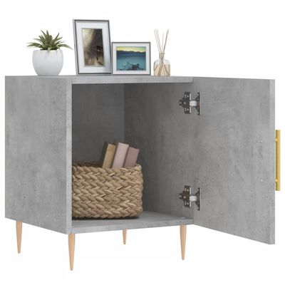 vidaXL Bedside Cabinets 2 pcs Concrete Grey 40x40x50 cm Engineered Wood