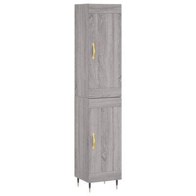 vidaXL Highboard Grey Sonoma 34.5x34x180 cm Engineered Wood