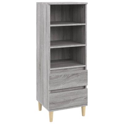 vidaXL Highboard Grey Sonoma 40x36x110 cm Engineered Wood