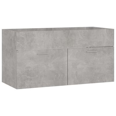 vidaXL Bathroom Furniture Set Concrete Grey Engineered Wood