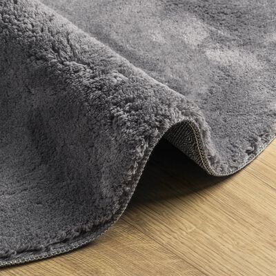 vidaXL Rug HUARTE Short Pile Soft and Washable Anthracite Ø 160 cm