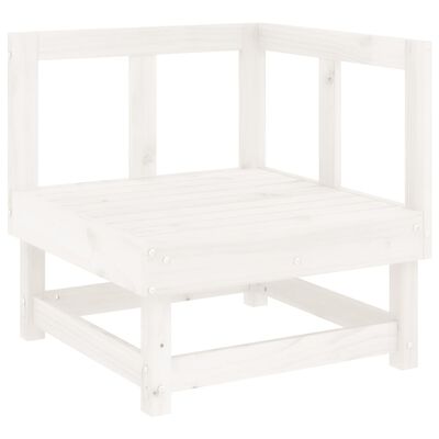 vidaXL 6 Piece Garden Lounge Set White Solid Wood Pine