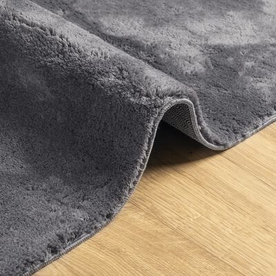 vidaXL Rug HUARTE Short Pile Soft and Washable Anthracite 80x200 cm