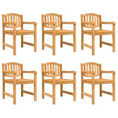 vidaXL Garden Chairs 6 pcs 58x59x88 cm Solid Wood Teak