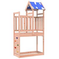 vidaXL Play Tower with Rockwall 110.5x52.5x215cm Solid Wood Douglas Fir