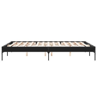 vidaXL Bed Frame without Mattress Black 140x200 cm