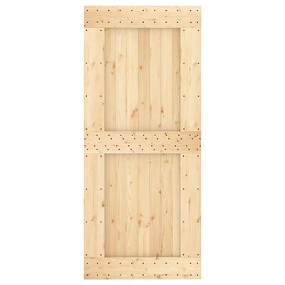 vidaXL Sliding Door with Hardware Set 90x210 cm Solid Wood Pine